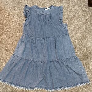 eesome Blue Denim Midi Dress